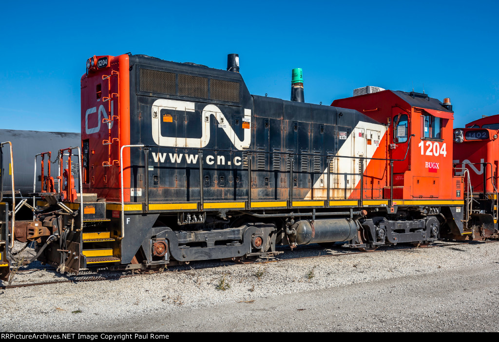 BUGX 1204, EMD SW7RM, ex IC 1204 SW7RM ex IC 9304 EMD SW7 at BRC Clearing Yard